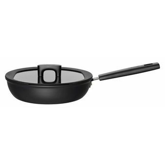 Сотейник Fiskars Hard Face Optiheat 2.8л. d26см (с крышкой) черный 
