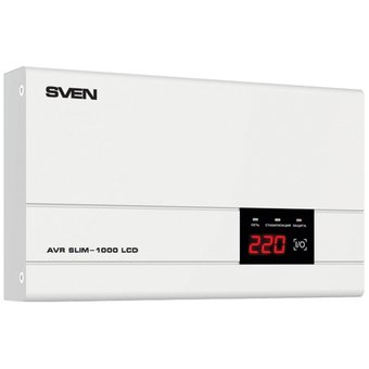 Стабилизатор напряжения SVEN AVR SLIM-500 LCD 