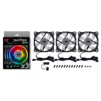  Вентилятор INWIN IW- Jupiter AJ120 6139244 fan + RGB module (Triple pack) (8314) 