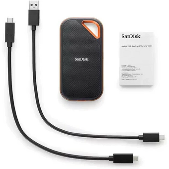  SSD Sandisk Extreme Pro Portable V2 (SDSSDE81-4T00-G25), External, 4TB USB 3.2, R/W -2000/2000 MB/s черный 