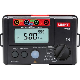  Тестер сопротивления заземления и изоляции UNI-T UT526 до 1000В, до 500МОм 