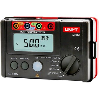  Тестер сопротивления заземления и изоляции UNI-T UT526 до 1000В, до 500МОм 