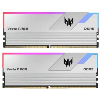  ОЗУ Acer Predator Vesta II RGB 64Gb (BL.9BWWR.365) (2x32) DDR5 6400Mhz CL32 (32-39-39-102) 1.35V Silver 