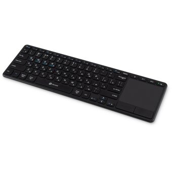  Клавиатура OKLICK K614W черный USB беспроводная slim Multimedia Touch 