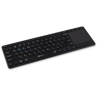  Клавиатура OKLICK K614W черный USB беспроводная slim Multimedia Touch 