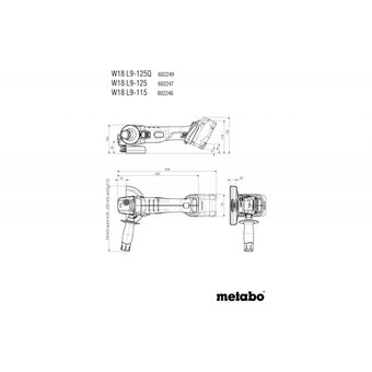  Углошлифовальная машина Metabo W 18 L 9-125 (602249650) 