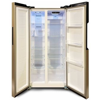  Холодильник Ginzzu NFK-420 SbS золотистый 