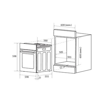  Духовой шкаф ZUGEL ZOE601W белый 