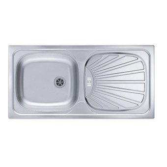  Мойка ALVEUS Basic 80 NAT-60 860X435 1008844 нерж.сталь с сифоном 1071237 