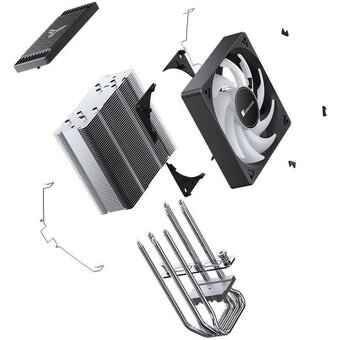  Кулер JONSBO CR-1000 Evo ARGB LGA1700/1200/115X/AM5/AM4 (TDP 220W, PWM, 120mm ARGB LED Fan, 4 тепловые трубки, 4-pin) Retail 