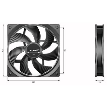  Вентилятор be quiet! Pure Wings 3 (BL105) 120mm PWM 