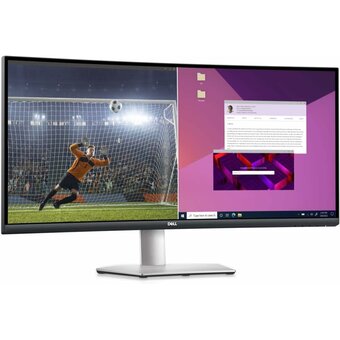  Монитор Dell S3423DWC (210-BEJE) серебристый/черный 