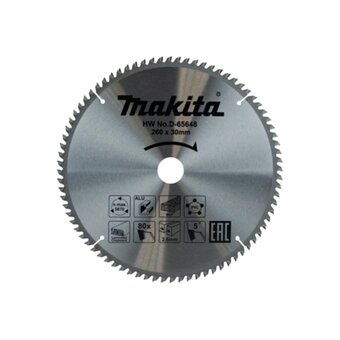  Диск пильный Makita D-65648 по алюм./дер./плас. (циркулярные пилы) (упак. 1шт) 