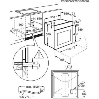  Духовой шкаф Electrolux EOF3H50BK черный 