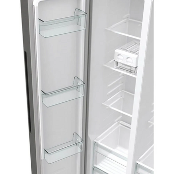  Холодильник Gorenje NRR9185EAXLWD серебристый матовый 