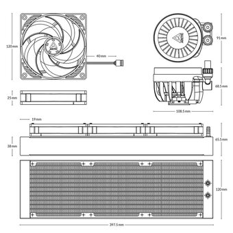  СВО Arctic Cooling Arctic Liquid Freezer III-360 (ACFRE00136A) Multi Compatible All-In-One CPU Water Cooler 
