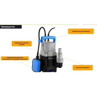  Насос центробежный Deko DWP-400P (076-0542) 