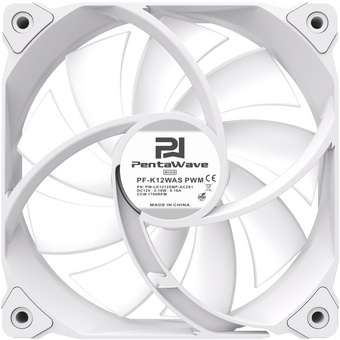  Вентилятор PentaWave PF-K12WAS PWM / ARGB / 120mm 4 pin Magnetic Hydraulic 500-1700rpm 76CFM 28.7dBA/ White 