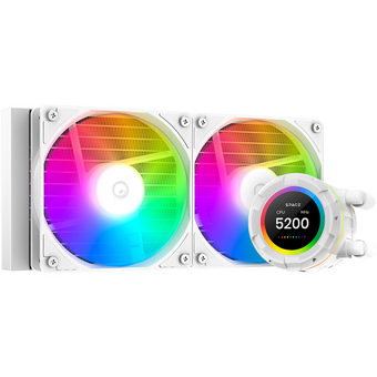  СВО ID-COOLING SL240 XE White LGA20XX/1700/1200/115X/AM5/AM4 (TDP 300W, PWM, LCD Display, Dual ARGB Fan 120mm, белый) 