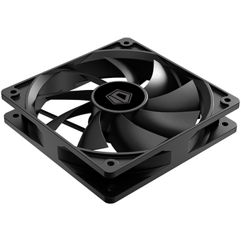  Вентилятор ID-COOLING XF-120-K 120x120x25мм (PWM, Low Noise, резиновые углы, 700-1800об/мин, черный) BOX 