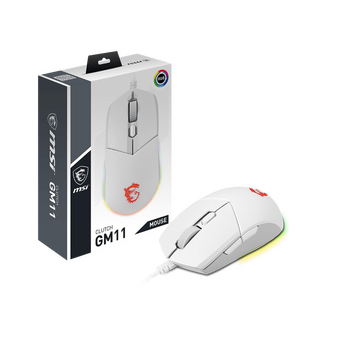  Мышь MSI Clutch GM11 S12-0401970-CLA белый оптическая 5000dpi USB 6but 