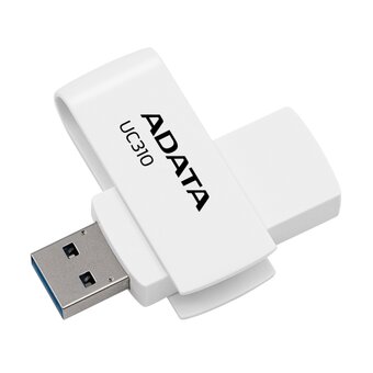  USB-флешка A-DATA UC310 (UC310-128G-RWH) , 128GB, USB 3.2, белый 