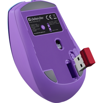  Мышка DEFENDER Mystery MM-301 WRL Purple 52301 