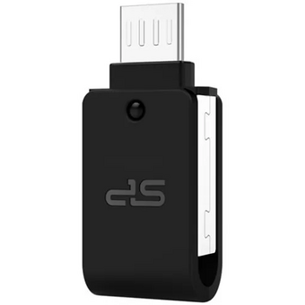  USB-флешка Silicon Power Mobile X21 OTG SP016GBUF2X21V1K 16Gb USB 2.0/MicroUSB, Черный 