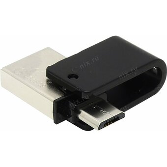  USB-флешка Silicon Power Mobile X21 OTG SP016GBUF2X21V1K 16Gb USB 2.0/MicroUSB, Черный 
