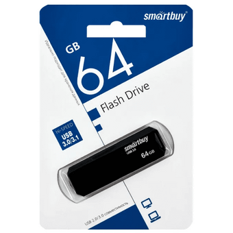  USB-флешка Smartbuy SB64GBCLU-K3 64GB Clue Black UFD 3.0/3.1 