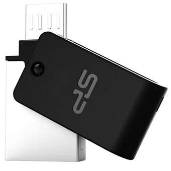  USB-флешка Silicon Power Mobile X21 OTG SP016GBUF2X21V1K 16Gb USB 2.0/MicroUSB, Черный 