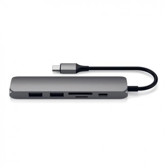  Док-станция Satechi Type-C Slim Multiport Adapter V2 Sliver 