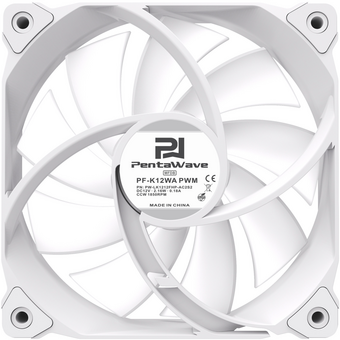  Вентилятор PentaWave PF-K12WA PWM / ARGB / 120mm 4 pin Magnetic FDB 500-1850rpm 83CFM 29.7dBA/ White 