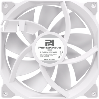  Вентилятор PentaWave PF-M14W PWM / 140mm 4 pin Hydraulic 500-1600rpm 82CFM 31.5dBA/ White 