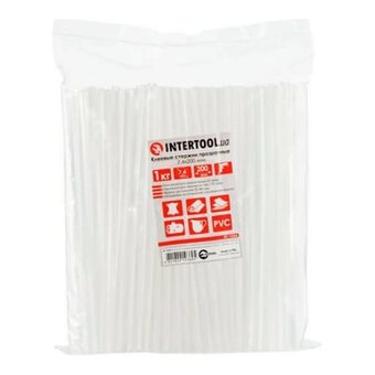 Комплект клеевых стержней прозрачных INTERTOOL RT-1036 7.4мм*200мм 
