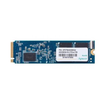  SSD Apacer AS2280Q4 AP2TBAS2280Q4-1 M.2 2280 2TB PCIe Gen4x4 with NVMe, 5000/4400, IOPS 750K, MTBF 1.5M, 3D TLC, 3600TBW, 1.8DWPD 