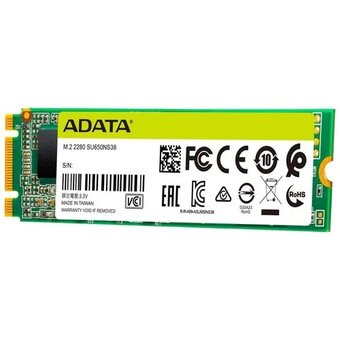  SSD ADATA SU650 (ASU650NS38-512GT-C) M.2 2280 512GB SATA 6Gb/s, 550/510, IOPS 80/60K, MTBF 2M, 3D TLC 