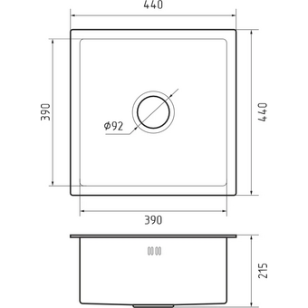  Мойка GranFest 4444 PVD нерж, графит 