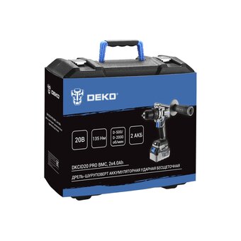  Дрель-шуруповерт Deko DKCID20 pro (063-4437) c АКК и ЗУ 