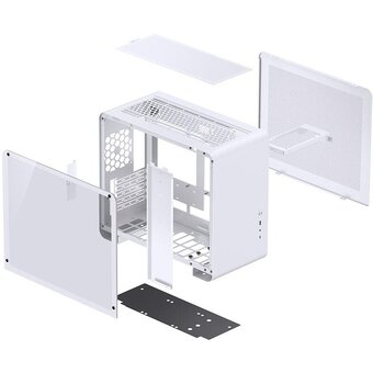  Корпус Jonsbo U4 Mini White без БП, боковая панель из закаленного стекла, mini-ITX, micro-ATX, белый 