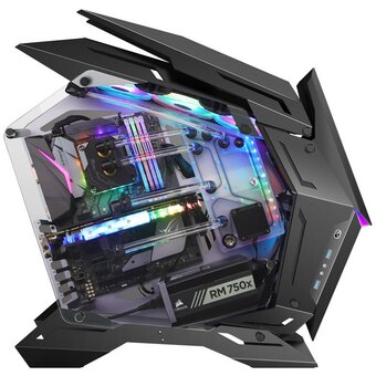  Корпус JONSBO MOD-3 Black без БП, боковые панели из закаленного стекла, mini-ITX, micro-ATX, ATX, черный 