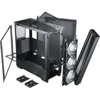  Корпус PHANTEKS Eclipse G360A (PH-EC360ATG_DBK02_RU), Black, 3x120mm ARGB Fan + ARGB Strip, боковая панель Tempered Glass, Mid-Tower 