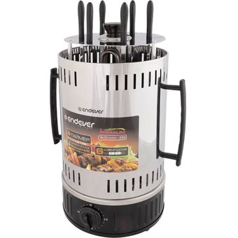  Электрошашлычница ENDEVER Grillmaster 295, серебристый/черный 