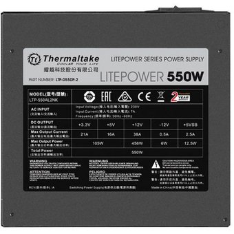  Блок питания Thermaltake Litepower 550W (PS-LTP-0550NPCNEU-2) / APFC 