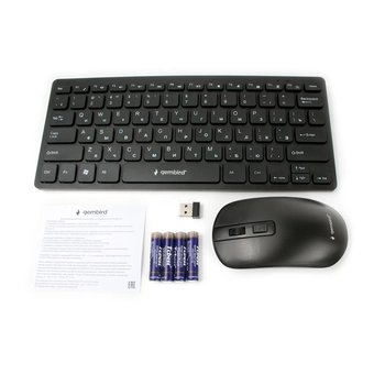  Клавиатура + мышь беспроводные Gembird KBS-9100, чёрн 