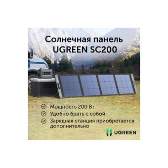  Солнечная панель Ugreen SC200 (15114) 200W dark gray 