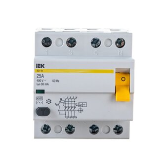  Дифавтомат IEK ВД1-63 (MDV10-4-025-030) 