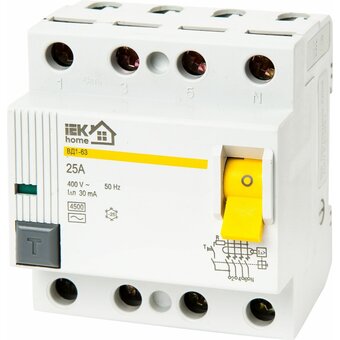  Дифавтомат IEK ВД1-63 (MDV10-4-025-030) 