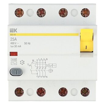  Дифавтомат IEK ВД1-63 (MDV10-4-025-030) 