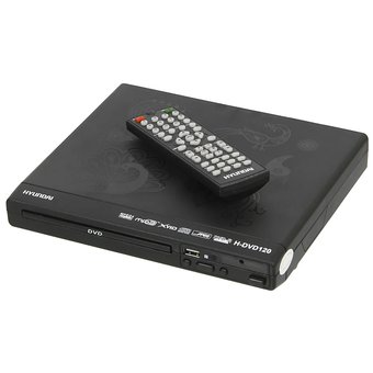  Плеер DVD Hyundai H-DVD120 черный ПДУ 